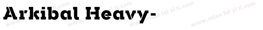 Arkibal Heavy字体转换
